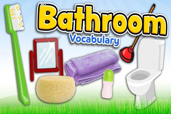 Bathroom in English – Vocabulary of bathroom stuff for kids and beginners