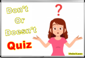 Grammar : Don't Or Doesn't - Quiz 1