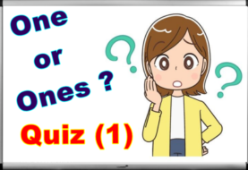 One / Ones - Online Quiz (1)