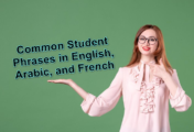 Common Student Phrases in English, Arabic, and French